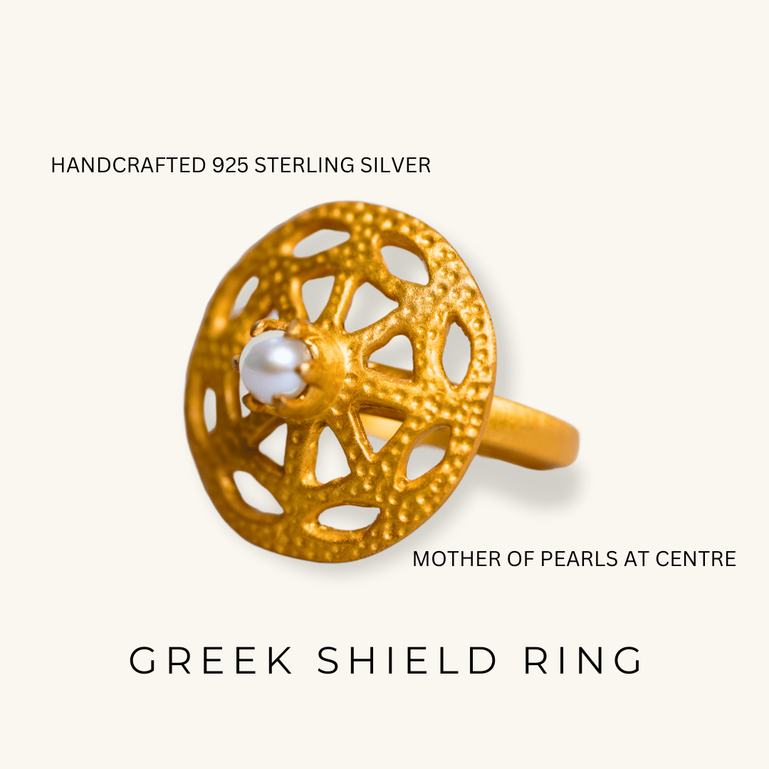 Greek Shield Ring | 18K Gold Plated Ring