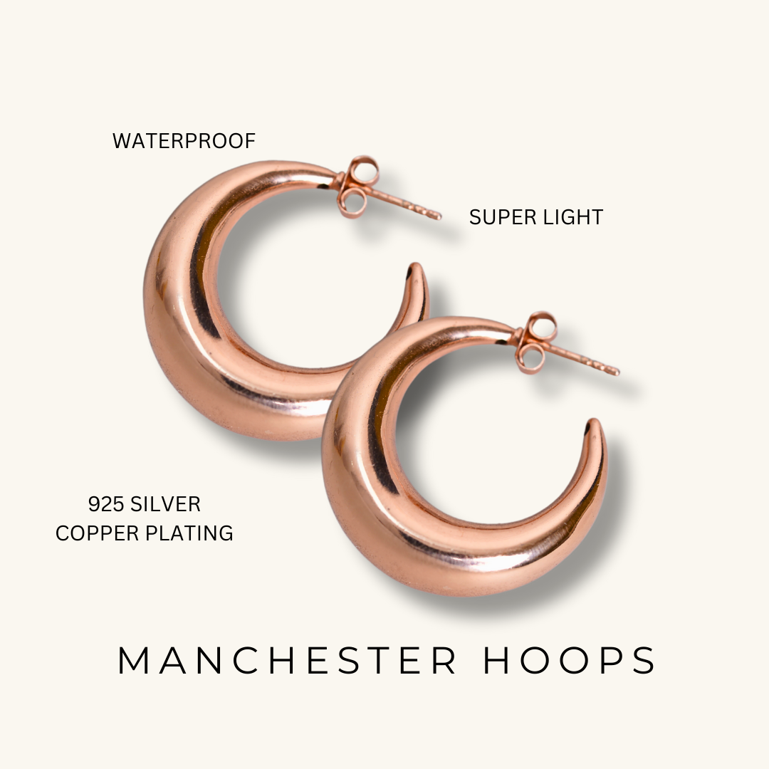 Manchester Hoop Earrings |  Lightweight, Anti-Tarnish