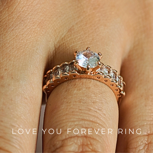 Love You Forever Ring | 18K Rose Gold Plated Adjustable Ring