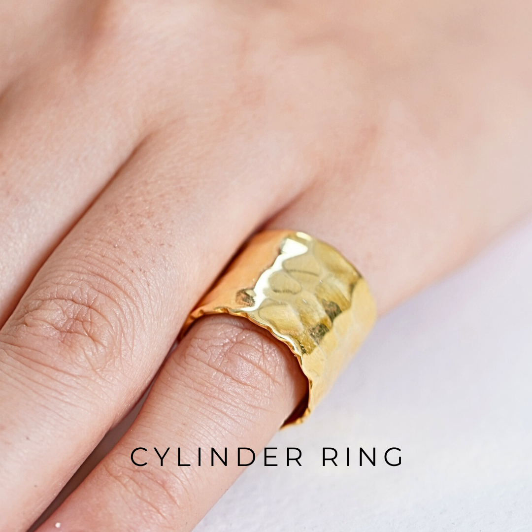 Cylinder Ring | 18K Gold Plated