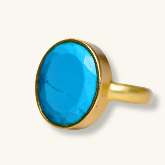 The Turquoise Ring | 18K Gold Plated