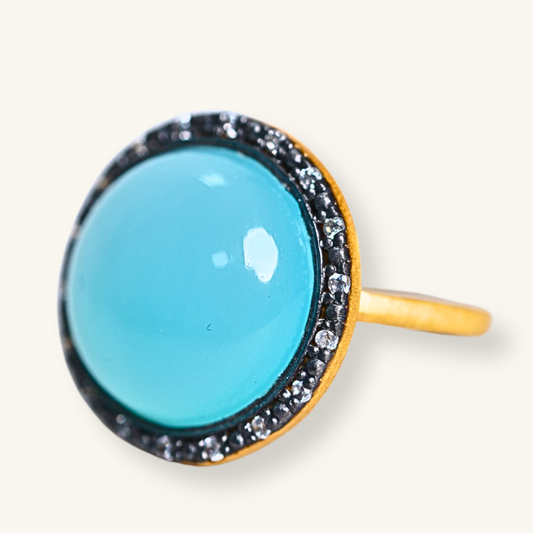 The Blue Ring | 18K Gold Plated turqouise