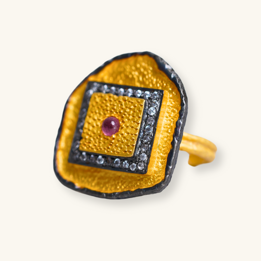 Scotland Shield | 18K Gold Plated Ring