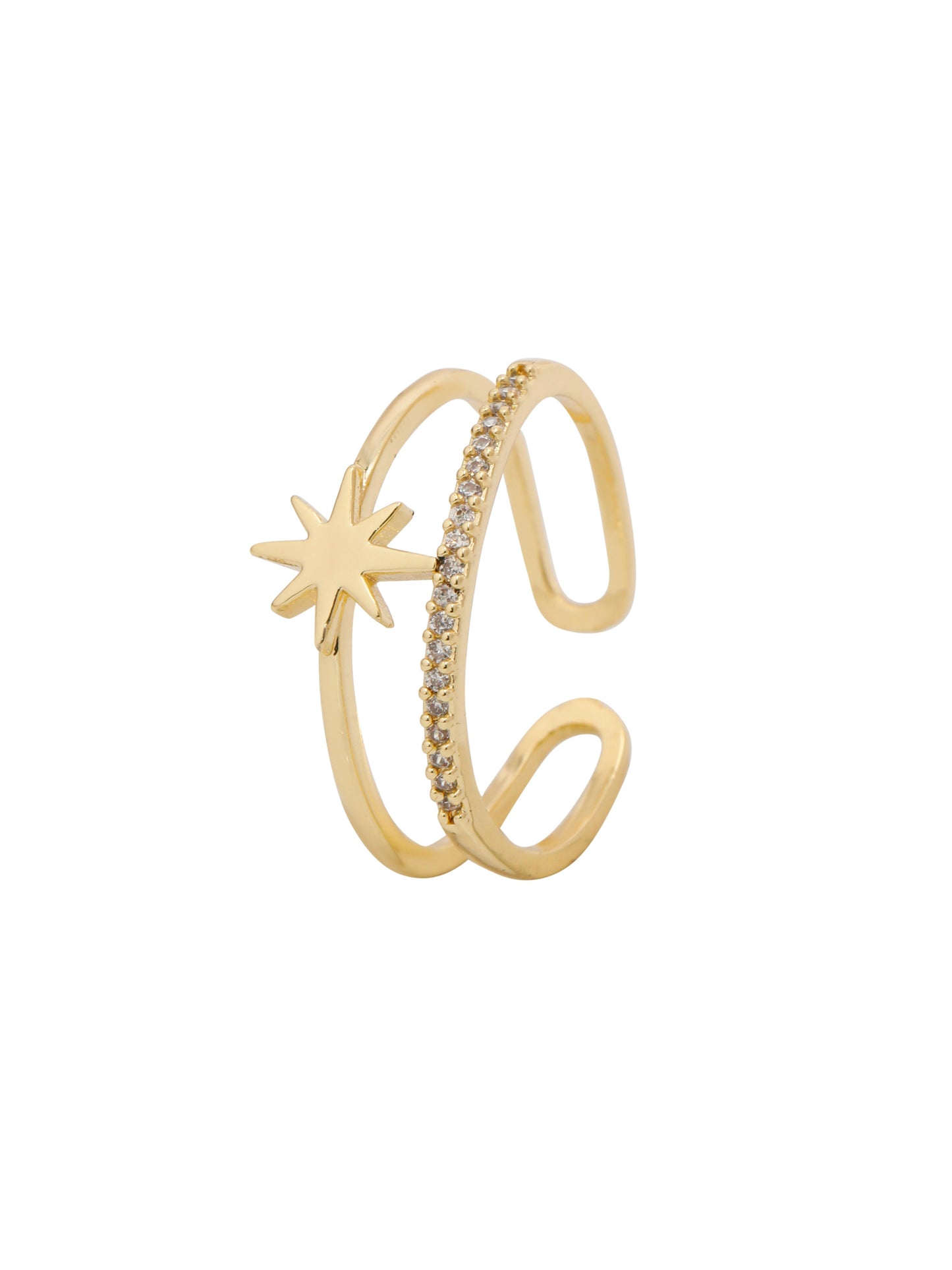 Star N Stone Stacked Ring