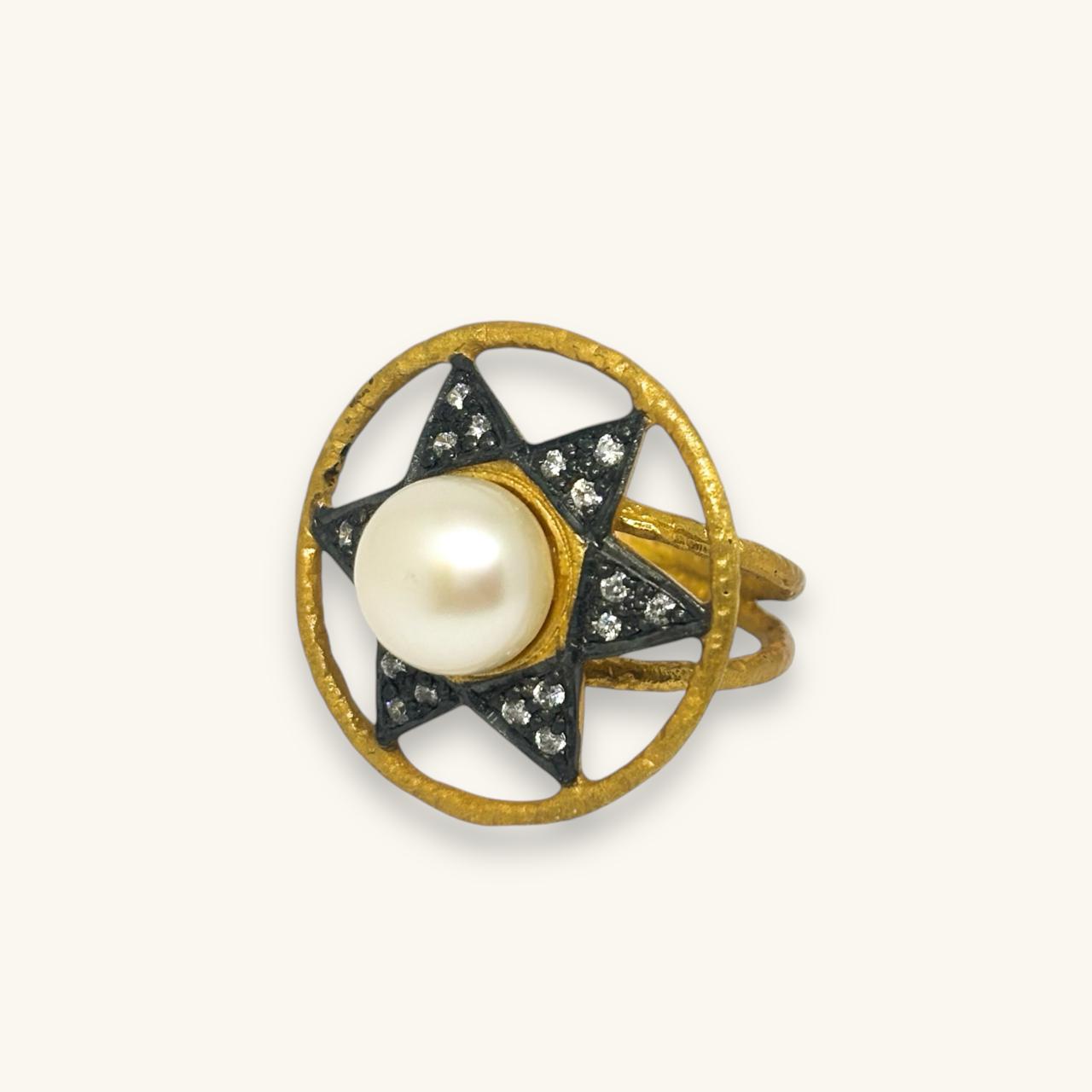 Sea Pearl Ring  |18K Gold Plated